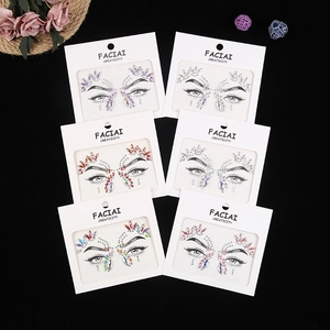 Bijoux De Peau Autocollants En Cristal Acrylique Autocollant Symétrique Pour Festival De Musique Fête Rave Maquillage Femmes