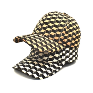 3D Geometric Cube Pattern Baseball Cap Polyester Adjustable Sun Protection Retro Streetwear Hat For Men Women