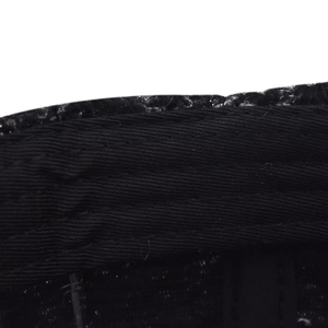 Detailed close-up of the fleece lining and stitching on this warm winter baseball cap