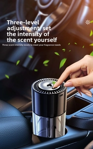 Car aromatherapy humidifier with Type-C port shown in a cup holder for interior decor