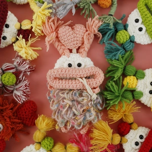 Handmade Crochet Monster Key Case Sausage Lips Wool Yarn Key Protector Bag Charm Quirky Cute Gift For Women