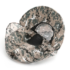 Outdoor camouflage sun hat with neck flap and face mask for hiking and fishing