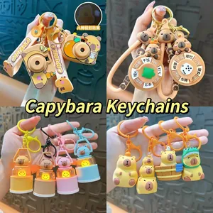 Porte-clés Créatif Capybara Dessin Animé Caméra Projecteur Mini Console de Jeu Pendentif Animal Mignon Accessoire de Sac Cadeau Enfant