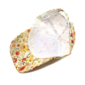 Floral print baseball cap for women with colorful flowers and breathable polyester lining