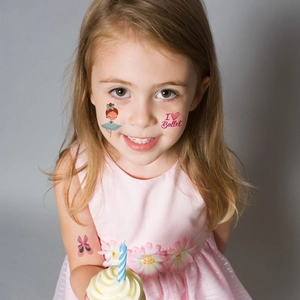 Cute ballet dancer and princess themed waterproof temporary tattoos for girls party