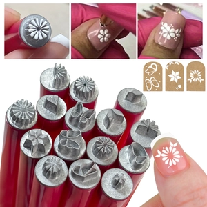 Professional Nail Art Stamp Pen Plastic Metal DIY Floral Butterfly Star Pattern Embossing Printing Tools For Manicure