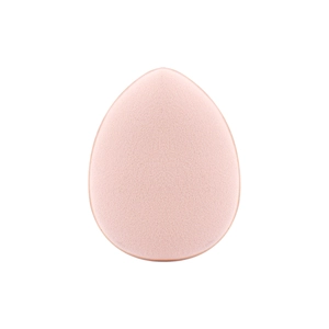 Mini teardrop powder puff for concealer and makeup application in pale pink finish