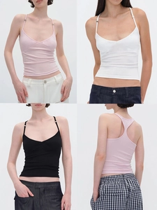 Top a fascia da donna rosa, bianco e nero con taglio aderente e design a schiena nuda
