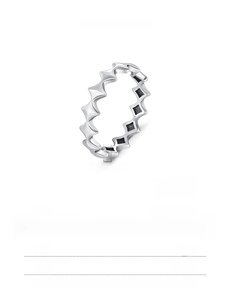 Technical drawing of S925 sterling silver star ring with 4.40mm width and 1.50g weight