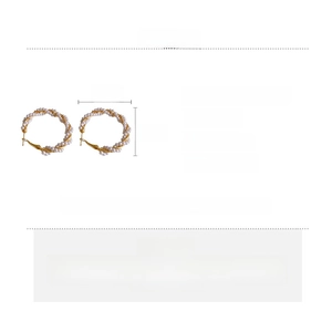 Tableau de spécification détaillé de taille et matériau pour boucles d'oreilles perles
