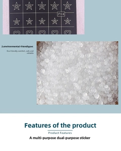 Detailed view of model P04 star and heart nail stickers with eco-friendly PVC raw materials