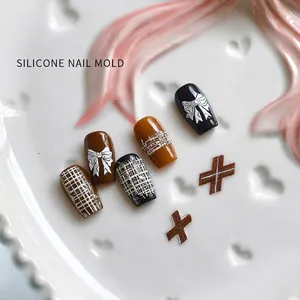 High Transparency Silicone Nail Art Mold Embossed Butterfly Lace Lattice DIY Decoration Tool Reusable