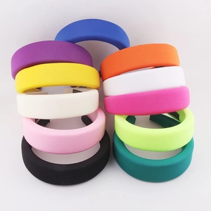 Padded Sponge Headband Thickened Fabric Wide Solid Color Elegant Minimalist Hair Band Accessories For Women Girls