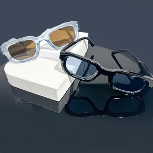 Square Frame Sunglasses Vintage Thick Frame UV400 Protection PC Lens Retro Eyewear For Men And Women Fashion Travel Outing