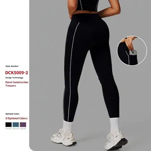 Pantalones de Yoga de Talle Alto para Mujer Con Bolsillos Laterales Sensación de Piel Desnuda Leggings de Correr Fitness Pantalones Deportivos