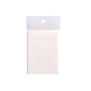 Clear self-adhesive OPP packaging bag with white card insert and round hanging hole