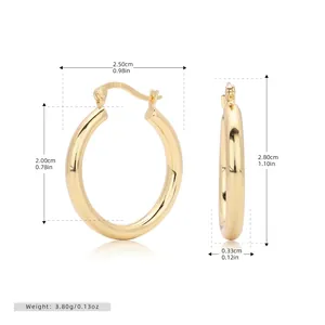 Detailed sizing chart and dimensions for 925 sterling silver hollow hoop earrings