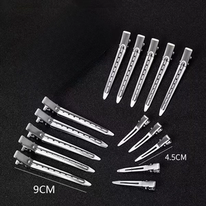 9cm and 4.5cm professional silver metal hair clips for root volume and styling