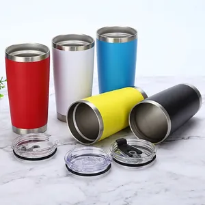 Stainless Steel Insulated Tumbler Double Wall Vacuum Flask Car Cup With Lid For Hot Cold Drinks Office Travel Frosted