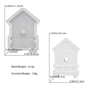 Macro view of silicone mold and resin beach house ornament with anchor relief detail