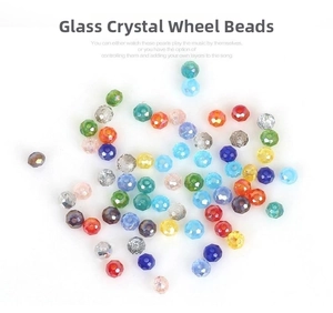 Detailed view of 3mm colorful faceted glass rondelle beads for jewelry making