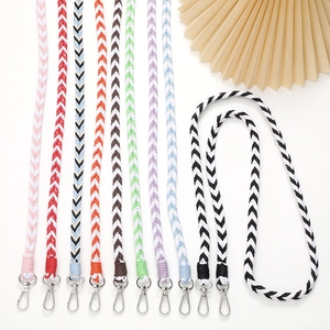 Colorful braided polyester crossbody phone straps with sturdy metal clasps in various colors