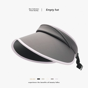 Sun Visor Hat Women Empty Top Large Brim Anti-UV UPF 50+ Adjustable Breathable Ice Satin Outdoor Cycling Travel