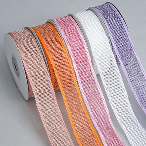 Faux Jute Ribbon Burlap Mesh Scalloped Edge Wavy Trim For DIY Crafts Gift Wrapping Christmas Tree Wedding Decor