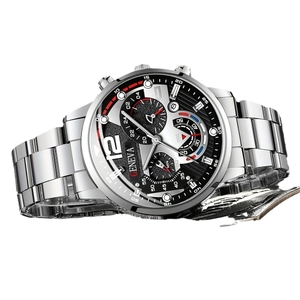 Luxuriöse Herrenuhr aus Edelstahl mit einem multifunktionalen, stilvollen Chronographen