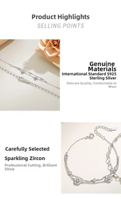 Dettaglio macro della catena in argento sterling S925 con zirconi e incisione love