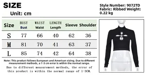 Detaillierte Größentabelle für Crop Top mit Maßen in cm für die Größen S, M und L