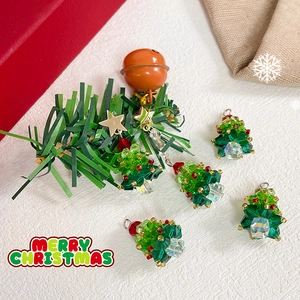 Handgemaakte kristallen kerstboom hanger met gouden ster voor DIY sieraden maken