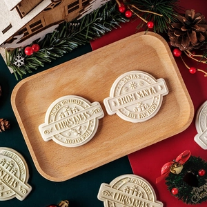 Christmas Cookie Mold Stamp 3D Printed PLA Plastic Acrylic Embossing Fondant Badge Shape Baking Tool Holiday Decoration