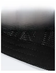 Detail of widened sweatband and breathable mesh fabric inside the camouflage baseball cap