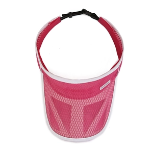Kids rose red breathable mesh sun visor hat with adjustable back elastic drawstring