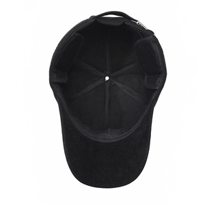 Men's winter baseball cap with plush lining and foldable earflaps for thermal warmth