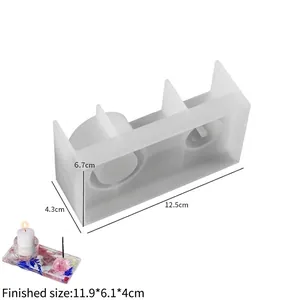 Detailed view of silicone mold dimensions for DIY Roman column candle holder base