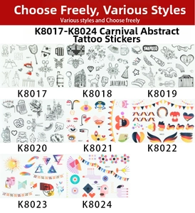 Close-up of waterproof butterfly face tattoo stickers for stage makeup and parties