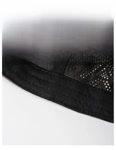 Detail view of the widened sweatband and breathable mesh lining of the men's baseball cap