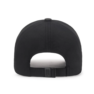 Berretto da baseball nero unisex a asciugatura rapida con fibbia posteriore regolabile