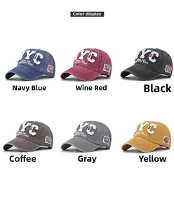 Détails des différentes couleurs de casquettes de baseball vintage brodées NYC