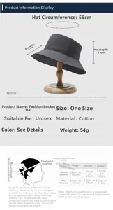 Guide des tailles pour chapeau bob pliable incluant mesures et conseils de circonférence
