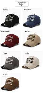 Grid display of vintage baseball caps in seven colors with mountain embroidery details