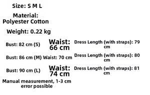 Tableau des tailles détaillé pour la robe caraco moulante avec les mesures S, M, L