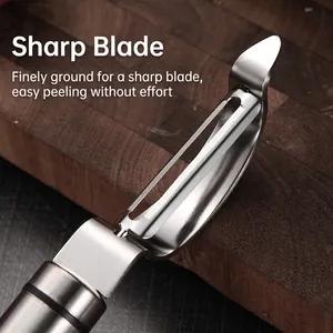 Multi-functional 304 stainless steel peeler with sharp blade for fruits and vegetables