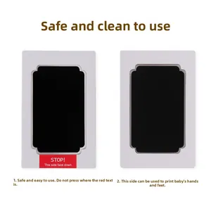 Inkless pet paw print pad set showing front and back views for safe and clean memorial use