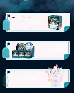 Detail of Nine-Tailed Fox Fairy blind box set with 5% hidden figure chance and gradient texture