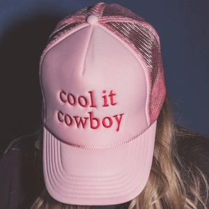 Cool It Cowboy Embroidered Trucker Hat Mesh Breathable Baseball Cap Retro Summer Sun Protection For Women