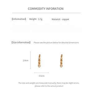 Dimensions et détails du matériau pour boucles d'oreilles épi de blé doré avec argent