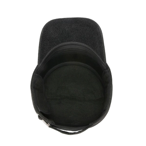 Casquette d'hiver pour hommes en laine noire avec protège-oreilles et doublure chaude
